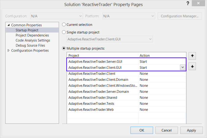 Setup multiple startup projects - Visual Studio Tips and Tricks